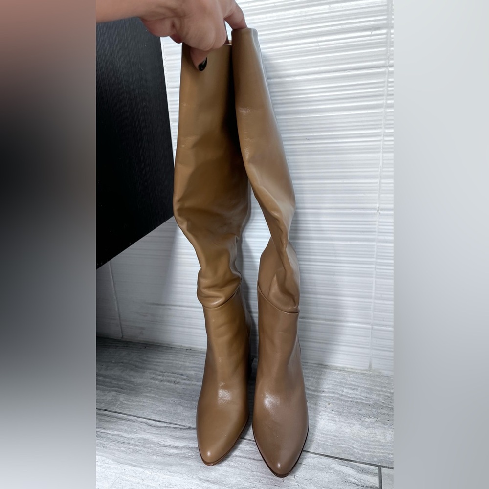 Zara leather high boots